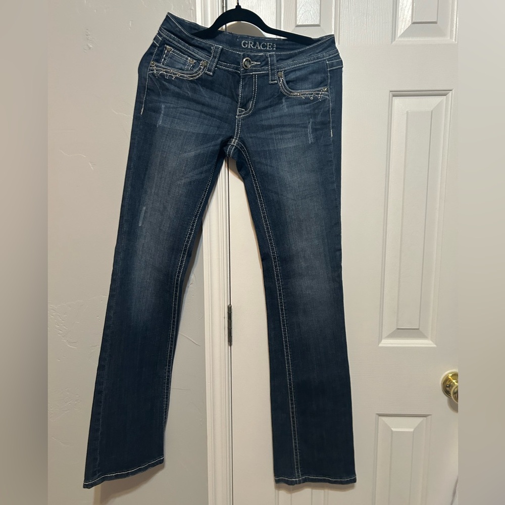 Grace Women's Dark Blue Boot Cut Jeans